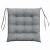 vidaXL Cojines para asiento 2 pcs Gris Claro 40 x 40 x 6 cm tela