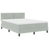 vidaXL Cama Box Spring LED con LED Gris Claro 140 x 200 cm Terciopelo