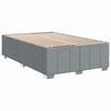 vidaXL Cama box spring con colch&oacute;n tela gris claro 120x190 cm