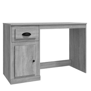 vidaXL Escritorio y caj&oacute;n madera contrachapada gris Sonoma 115x50x75cm
