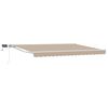 vidaXL Armaz&oacute;n de toldo manual con LEDs Beige y Blanco 4,5 x 3,5 m