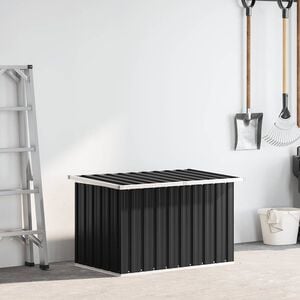 vidaXL Caja de almacenaje para jard&iacute;n gris antracita 109x67x65 cm