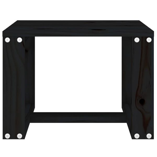 vidaXL Mesa auxiliar de jard&iacute;n madera maciza pino negro 40x38x28,5 cm