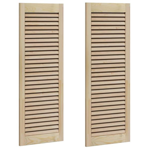 vidaXL Puerta de Armario 2 pcs Natural 140.5 x 2.1 x 49.5 cm