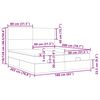 vidaXL Estructura de cama otomana con colchones tela crema 160x200cm