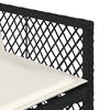vidaXL Set comedor de jard&iacute;n con cojines 13 pzas rat&aacute;n sint&eacute;tico negro
