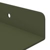vidaXL Estante flotante 4 pcs Verde Oliva 60 x 9 x 2,5 cm Acero