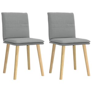 vidaXL Sillas de comedor giratorias 2 unidades tela gris claro