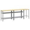 vidaXL Conjunto de banco de trabajo 3 uds. Beige y gris