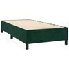 vidaXL Cama box spring colch&oacute;n y LED terciopelo verde oscuro 100x200cm