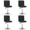 vidaXL Sillas de comedor 4 unidades cuero sint&eacute;tico negro