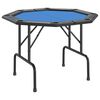 vidaXL Mesa de p&oacute;quer plegable para 8 jugadores azul 108x108x75 cm