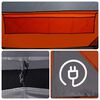 vidaXL Tienda de camping con túnel 4 personas impermeable gris naranja