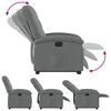 vidaXL Sill&oacute;n el&eacute;ctrico reclinable elevable de tela gris oscuro
