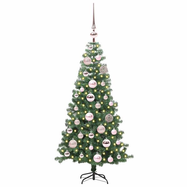 vidaXL &Aacute;rbol de Navidad con 150 LED con soporte Verde 120 cm PVC