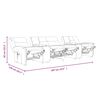vidaXL Sillón de masaje reclinable 4 plazas con portavasos marrón