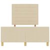 vidaXL Estructura de cama con cabecera Crema 140 x 200 cm tela