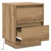 vidaXL Armario de Noche 2 pcs Roble artesanal 39 x 34,5 x 50 cm