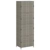 vidaXL Armario de almacenaje de jard&iacute;n rat&aacute;n PE gris 59x40x180 cm