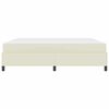 vidaXL Estructura de cama con colch&oacute;n Crema 200 x 200 cm tela