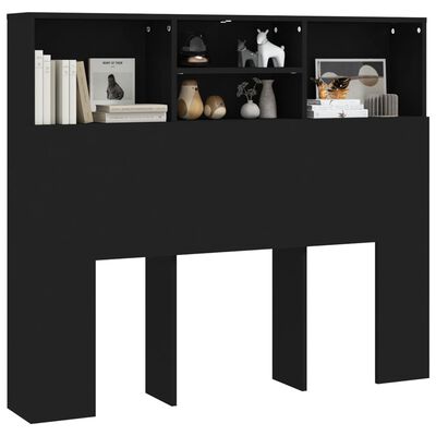 vidaXL Mueble cabecero negro 120x19x103,5 cm