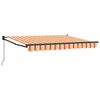 vidaXL Toldo retr&aacute;ctil manual Amarillo, Naranja y 3,5 x 2 m