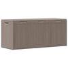 vidaXL Caja de almacenaje para jard&iacute;n 270 L PP aspecto madera marr&oacute;n