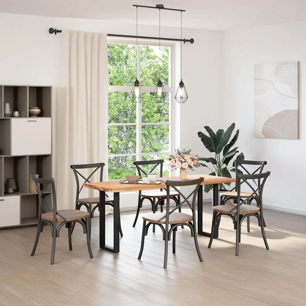 vidaXL Patas para consola en forma de U (2 unidades), color negro, 38 x 72-73 cm, acero