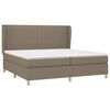 vidaXL Cama box spring con colch&oacute;n tela gris taupe 200x200 cm