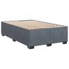 vidaXL Cama box spring con colch&oacute;n terciopelo gris oscuro 120x200 cm