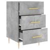 vidaXL Mesita de noche madera de ingeniería gris hormigón 40x40x66 cm