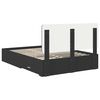 vidaXL Estructura de cama Negro 150 x 200 cm Madera de ingenier&iacute;a