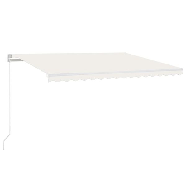vidaXL Toldo manual retráctil crema 450x350 cm