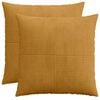 vidaXL Funda de almohada 2 pcs ALMELO Amarillo 65 x 65 cm pana
