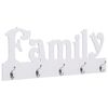 vidaXL Perchero de pared FAMILY 74x29,5 cm
