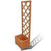 vidaXL Jardinera con enrejado 40x30x135 cm madera maciza de abeto