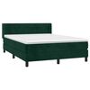 vidaXL Cama box spring con colch&oacute;n terciopelo verde oscuro 140x190 cm