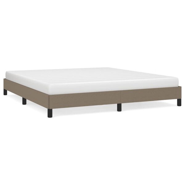 vidaXL Cama sin colchón tela gris taupe 180x200 cm