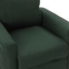 vidaXL Sillón de masaje elevable tela verde oscuro