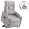 vidaXL Sill&oacute;n reclinable elevable de tela gris nube
