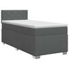 vidaXL Cama box spring con colch&oacute;n Gris oscuro 90 x 190cm Tela