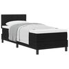 vidaXL Cama tipo Box Spring con colch&oacute;n Negro 80 x 200 cm tela