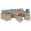 vidaXL Conjunto de sof&aacute;s de jard&iacute;n 10 uds. 9-N&uacute;mero de plazas