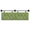 vidaXL Cabecera Colgante Verde claro 150 x 55 x 7 cm Terciopelo