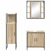 vidaXL Juego de muebles de ba&ntilde;o 3 pcs Marr&oacute;n Madera contrachapada