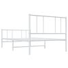 vidaXL Estructura cama sin colch&oacute;n con estribo metal blanco 75x190 cm
