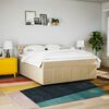 vidaXL Cama box spring con colch&oacute;n tela color crema 180x200 cm