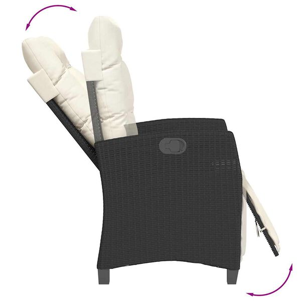 vidaXL Set de comedor de jard&iacute;n 9 pzas y cojines rat&aacute;n sint&eacute;tico negro