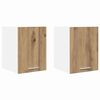 vidaXL Mueble colgante 2 uds. Roble Artesano y Madera de ingenier&iacute;a