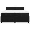 vidaXL Cama box spring con colch&oacute;n terciopelo negro 200x200 cm